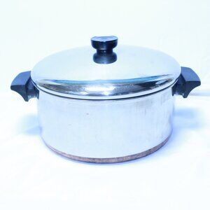 Revere Ware 1801 Vintage Copper Bottom 4 QT Stock Pot W Lid - Clinton, ILL